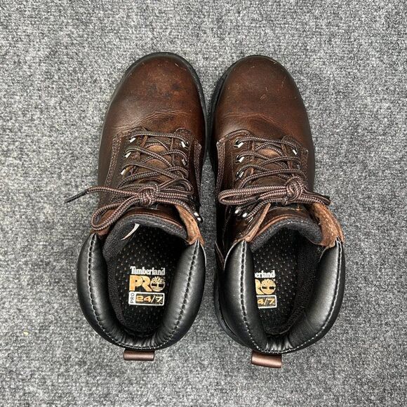 Timerland Pro Pit Boss 6" Steel Toe Work Boots Mens Size 8.5 Brown Leathe Safety - Picture 10 of 15